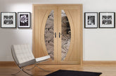 Salerno Internal Oak Rebated Door Pair with Clear Glass